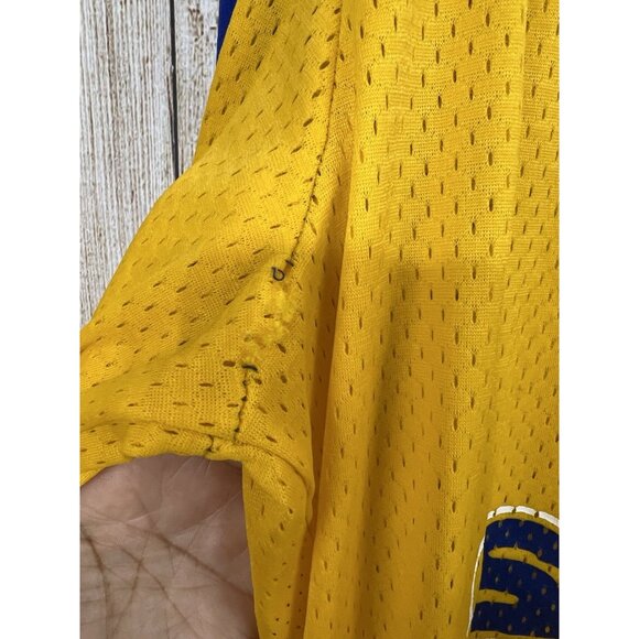 Vintage 70s Viking Suzuki Motocross Jersey M Yellow Blue Nylon Mesh MX Racing - Picture 10 of 10